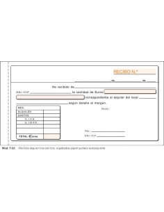 TALONARIO LOAN T52 ALQUILER...