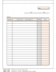 TALONARIO LOAN T102...