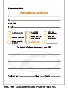 TALONARIO LOAN T62 LLAMADA...