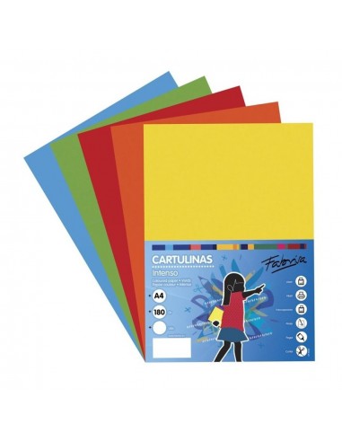 PACK.50 CARTULINAS DA4 180G C.FUERTES