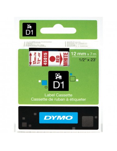 DYMO CINTA 7Mx12MM 45015 ROJO/BLANCO