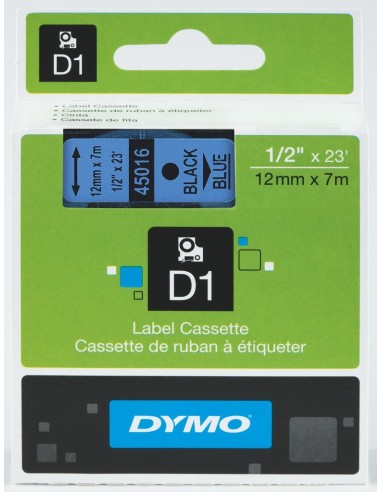 DYMO CINTA 7Mx12MM 45016 NEGRO/AZUL
