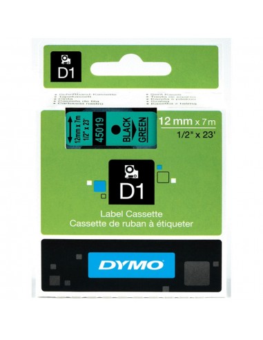 DYMO CINTA 7Mx12MM 45019 NEGRO/VERDE
