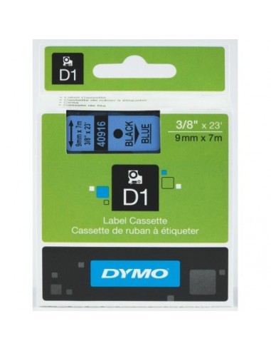 DYMO CINTA 7Mx9MM 40916 NEGRO/AZUL