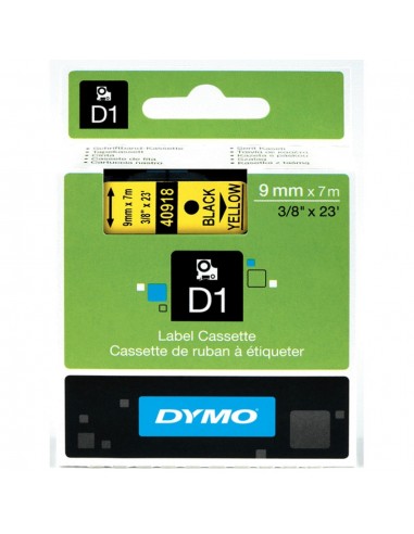 DYMO CINTA ROTULAR 7Mx9MM NEGRO/AMARILLO