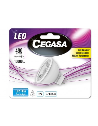BOMBILLA LED CEGASA DICROICA 6W GU5.3...
