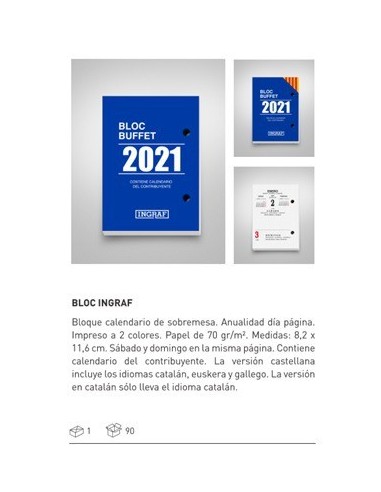 TACO MESA CALENDARIO INGRAF 60 GR