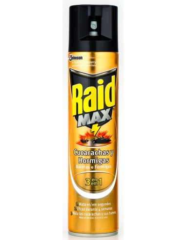 INSECTICIDA CUCARACHAS RAID MAX 300 ML