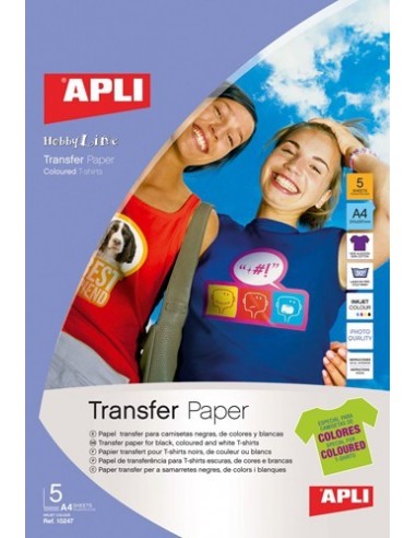 PAPEL APLI TRANSFERINKJET COLOR SHIRT...
