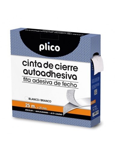 VELCRO PLICO 10 M X 20 MM BLANCO