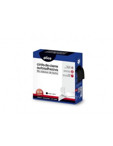 VELCRO PLICO 10 M X 20 MM NEGRO