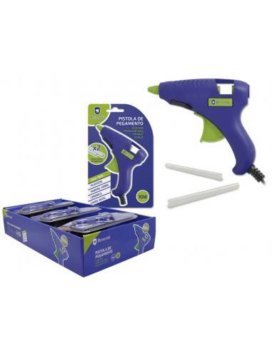 PISTOLA SILICONA BISMARK 10W AZUL Y...