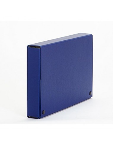 CARPETA PROYECTOS BROCHE PARDO 7 CM AZUL