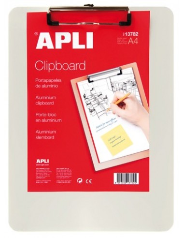 PLACA PORTANOTAS APLI DA4 13782 ALUMINIO
