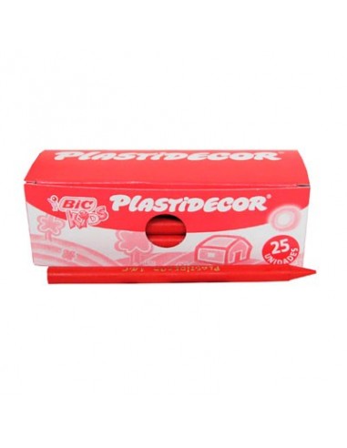 PINTURA CERA PLASTIDECOR ROJO 25 UND