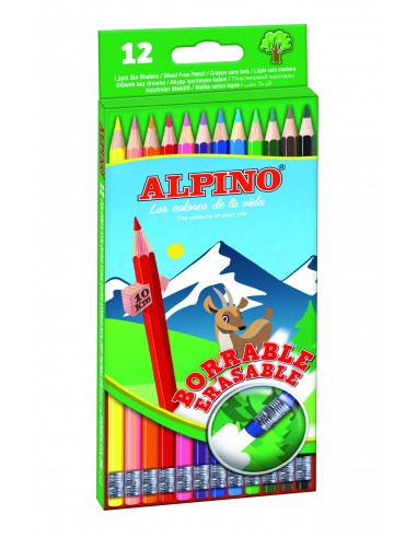 LAPICES DE COLORES ALPINO BORRABLES...