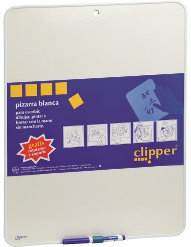 PIZARRA BLANCA CLIPPER MARCO PLASTICO...