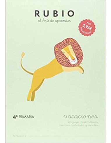 CUADERNO RUBIO VACACIONES 4 PRIMARIA