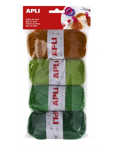 OVILLO LANA APLI 14090 TONOS VERDE...