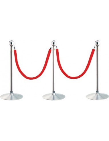 2POSTES SEPARADORES CROMADOS C/CORDON...