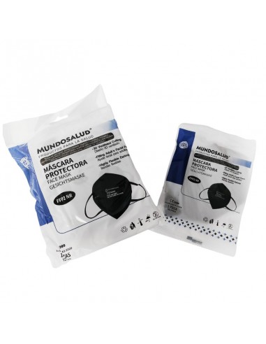 MASCARILLA FFP2 CE MUNDO SALUD NEGRA